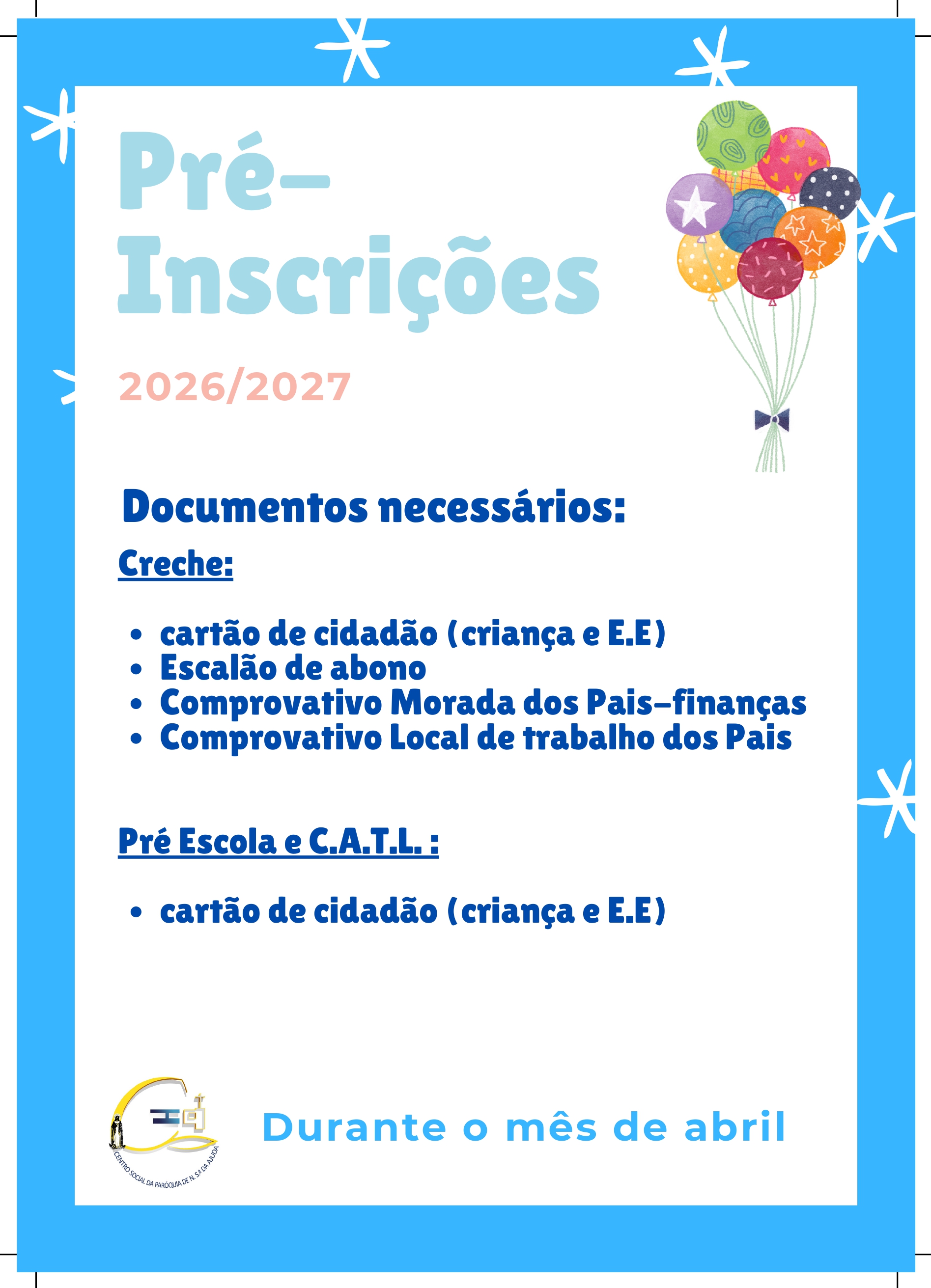 folheto pre inscricoes